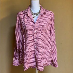 Frank & Eileen linen poppy blouse: Eileen style